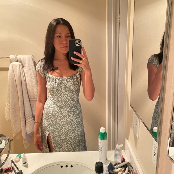 A&f cap sleeve scoop neck midi dress XXS - Picture 9 of 9